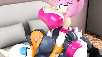 The moment Rouge put on her cowgirl outfit, Amy couldnt help but feel a rush of excitement run through her body