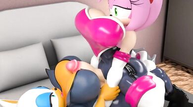 The moment Rouge put on her cowgirl outfit, Amy couldnt help but feel a rush of excitement run through her body