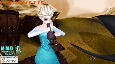 Watch as Elsa gets penetrated by a slimy tentacle monster in this hot hentai porn video