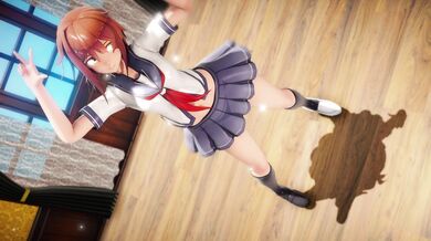 Latex Fantasy Hentai: Chisaki Miyazaki Dances for you in the darkness!