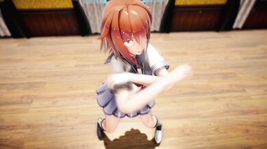 Latex Fantasy Hentai: Chisaki Miyazaki Dances for you in the darkness!