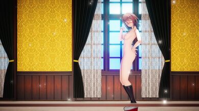 Latex Fantasy Hentai: Chisaki Miyazaki Dances for you in the darkness!