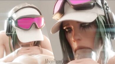 Watch as Ela sucks dick in the moon room!