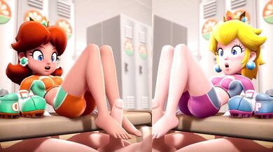 Watch Daisy Peach Giving A Clothed Footjob To Her Lover In The Bedroom