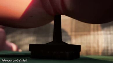 Alisa Plays with Her Joystick in the Game Deluded