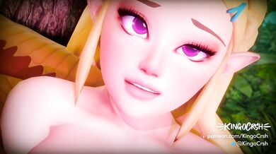 In this hot hentai, Zelda cant seem to shake the snake that has slithered around her