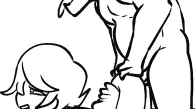 The Femboy is taken to a remote cabin in the woods, where he meets with a mysterious monster man who ravages him until he cums