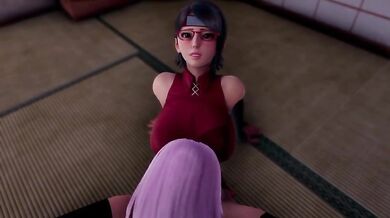 You can watch Futa Sarada and her partner fucking Sakura in the studio of VLD