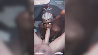 After the ritual, Sojourn demonstrates her oral expertise [RougeNine%