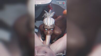 After the ritual, Sojourn demonstrates her oral expertise [RougeNine%