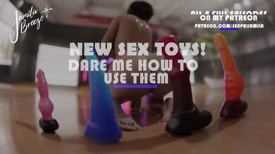 WATCH AS 3 BABES TAKE ON A NEW CHALLENGE WITH SEXY SEX TOYS!