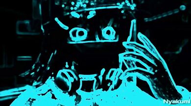 Watch as Nyakumi, the feline futa, unleashes her inner kink in this blue-themed hentai