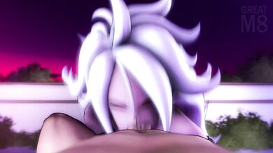 The Super-Sexy Android 21 Gives a Mouth Watering Blowjob!