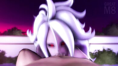 The Super-Sexy Android 21 Gives a Mouth Watering Blowjob!