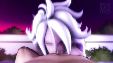 The Super-Sexy Android 21 Gives a Mouth Watering Blowjob!