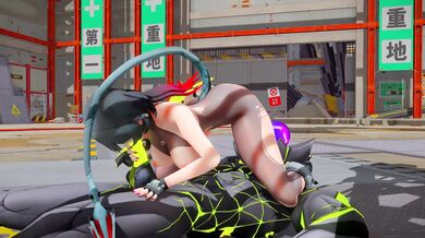 Miku Hatsune and Kagamine Len have a steamy lesbian encounter in their MMD avatars