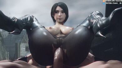 Ada Wong Gets Double Anal from the Undead in a Remade Resident Evil 4
