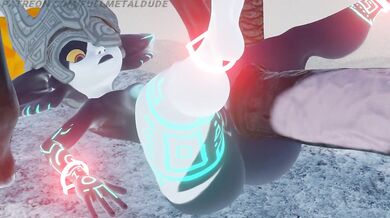 A young girl with a mischievous streak, Midna, gets wrecked by two large horses in a hot and steamy scene of sexual deviance