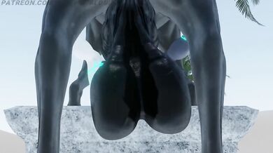 A young girl with a mischievous streak, Midna, gets wrecked by two large horses in a hot and steamy scene of sexual deviance