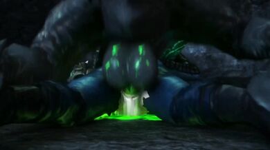 Elizabeth gets fucked by a monster in the woods