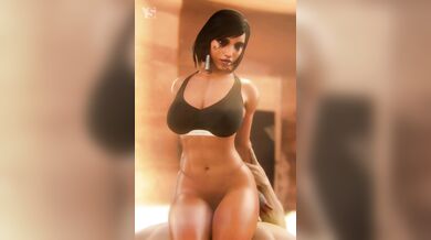 Pharahs workout got her worked up, so she needed to cool off The shower was her escape from the sweat and heat of training