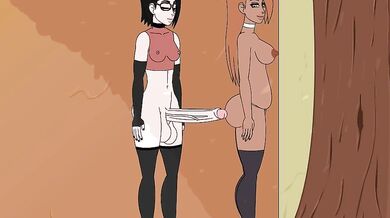 Sarada and Akimichi Sr Cansado have a hot threesome in the shower