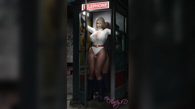 Supergirl gets a thigh-deep thigh job by Power Girl, while they discuss their powers and origins