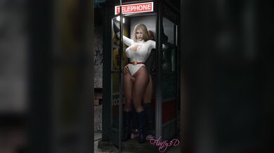 Supergirl gets a thigh-deep thigh job by Power Girl, while they discuss their powers and origins