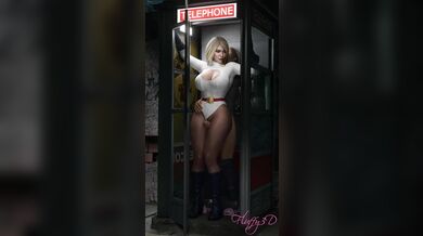 Supergirl gets a thigh-deep thigh job by Power Girl, while they discuss their powers and origins