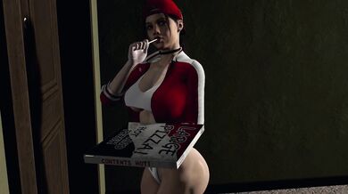 Watch me eat a pizza while I deliver it to your full stomach!