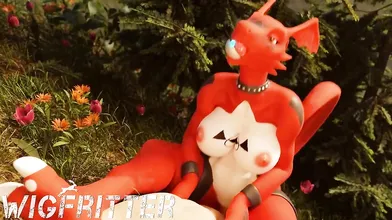 Sexual Relief for the Ultimate Digimon Trainer - Guilmon Cowgirl with Wigfitter!