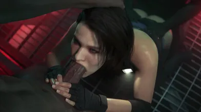 Sexy Librarian Jill Valentine Gets Spit Roasted by the BBC in 4K Porn Video