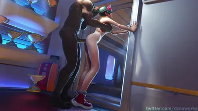 Kirikos pumping heals Naked (blacked) [Dzooworks]
