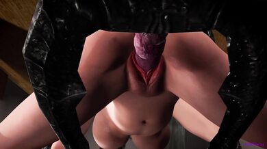 Bewitched by monstrous entities, she couldnt help but submit to their perverse desires