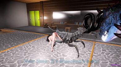 Bewitched by monstrous entities, she couldnt help but submit to their perverse desires