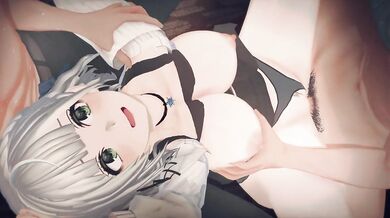 Watch as the twins, Shirogane Noel, get gangbanged by a group of horny men in this hentai porn video!