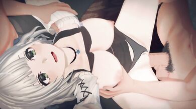 Watch as the twins, Shirogane Noel, get gangbanged by a group of horny men in this hentai porn video!