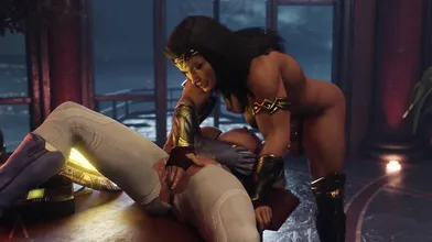 Watch as a powerful futa slut named Amazonium takes on two men in a wonderland of erotic pleasure