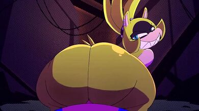 Sexy babe with a round ass gets fucked hard by a plague-like creature in a dark dungeon!