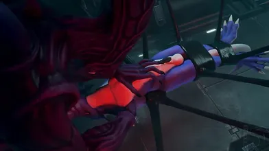 Watch as these two horny girls discover a Xenomorph on their interstellar mission and decide to have some fun with it!