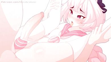 The sexy anal adventures of Astolfo the Sword Saint! Watch as he takes on a whole group of buxom beauties in this steamy hentai video