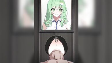 Watch as Sanae Kochiya from Touhou and Buckethead Ero have an erotic encounter that will leave you breathless!