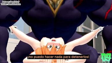 Watch as Momo and Kendo take on their very first sidekick job in this thrilling Spanish-dubbed hentai PORN video