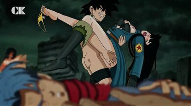 Watch Trunks get defeated in the most satisfying way possible, as he gets penetrated by Zanjis massive cock in this hot hentai PORN video