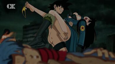 Watch Trunks get defeated in the most satisfying way possible, as he gets penetrated by Zanjis massive cock in this hot hentai PORN video