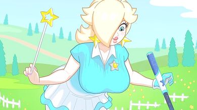 The Frisky Golfer and the Sultry Rosalina Bounce Their Boobs in an Intense Hentai Video