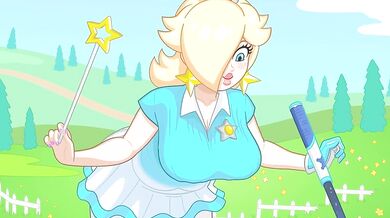 The Frisky Golfer and the Sultry Rosalina Bounce Their Boobs in an Intense Hentai Video