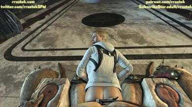 Two MMA fighters, one male and one female, engage in a steamy session of hot sex while their manager looks on with approval