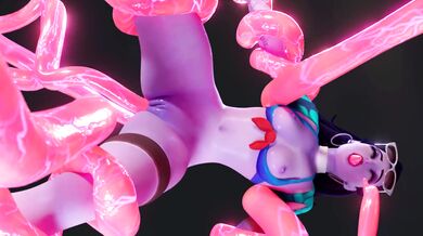 A tentacle monster invades Widowmaker’s body and melts her heart in this erotic porn parody!