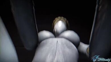 [Penetrating Cumshot] Sexy Slut Teases Rough Anal with Double Penetration [Dahsharky]